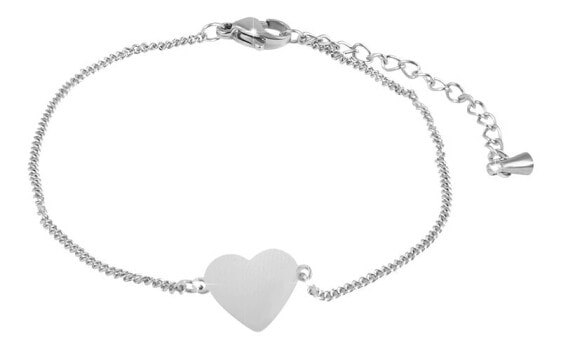 Fine steel bracelet with heart VCBW013S