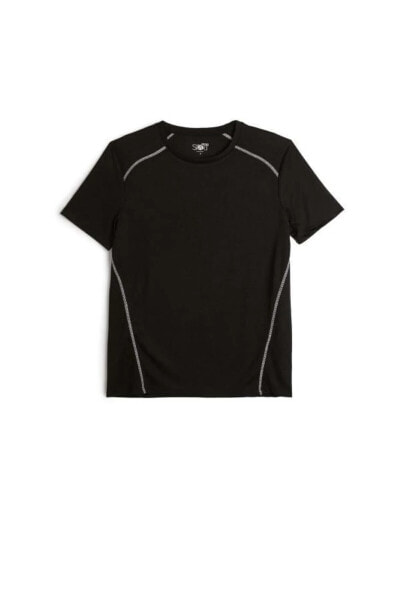 4sam10036nk 999 Siyah Erkek Polyester Jersey Kısa Kollu T-shirt