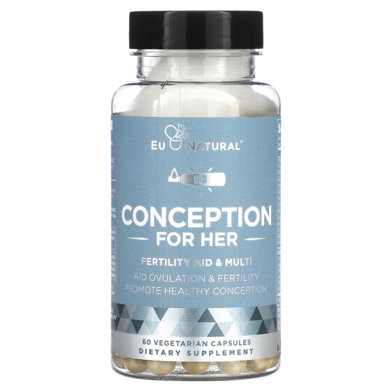 Препарат для здоровья женщин Eu Natural Conception for Her, Fertility Aid & Multi 60 капсул