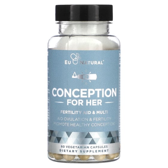 Препарат для здоровья женщин Eu Natural Conception for Her, Fertility Aid & Multi 60 капсул