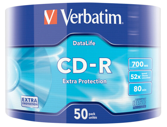 Диск CD Verbatim CD-R Extra Protection 52x 700 MB 50 шт.