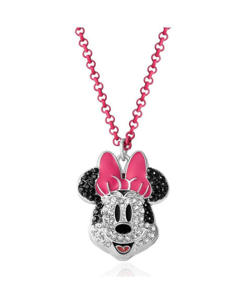 Minnie Mouse Pave Pink Necklace