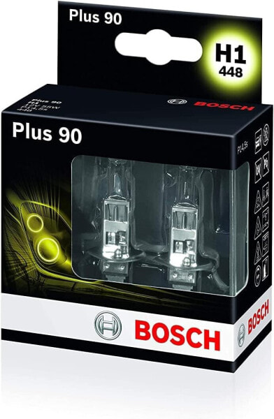 Bosch H1 Plus 90 Fahrzeuglampe 12V 55W P14,5s (2 Stück)