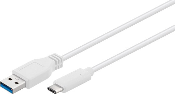 Wentronic Goobay 67185, 0.5 m, USB A, USB C, USB 3.2 Gen 1 (3.1 Gen 1), 5000 Mbit/s, White