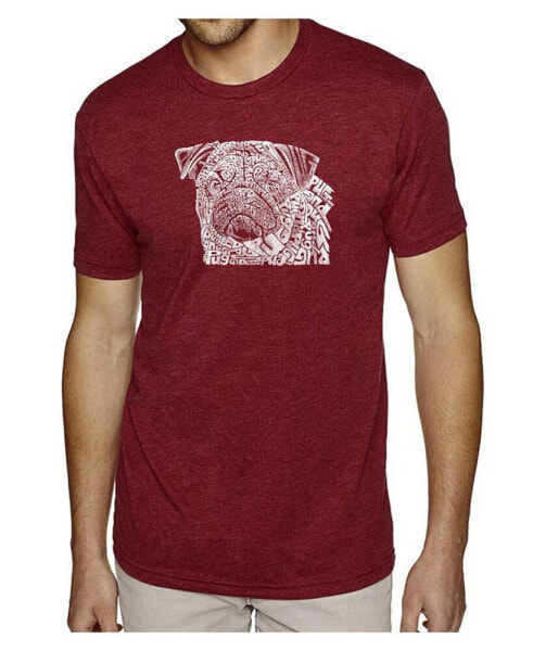 Men's Premium Word Art T-Shirt - Pug Face