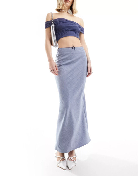 Emory Park slip maxi skirt in chambray