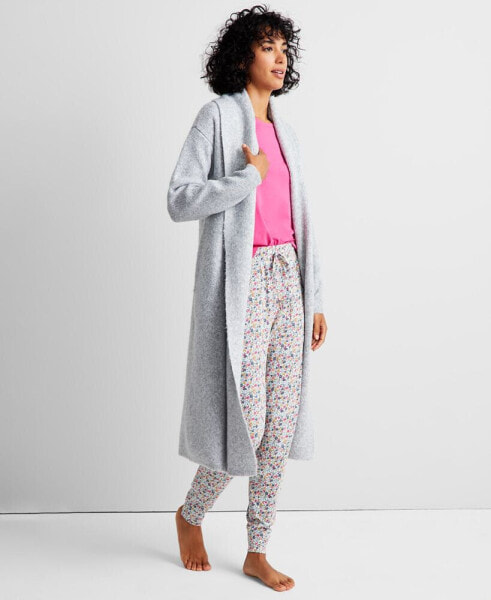 Women's Knit Long-Sleeve Duster Robe, Created for Macy's