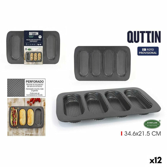 Форма для багета Quttin 0,5 мм 34,6 x 21,5 x 3 см (12 штук)