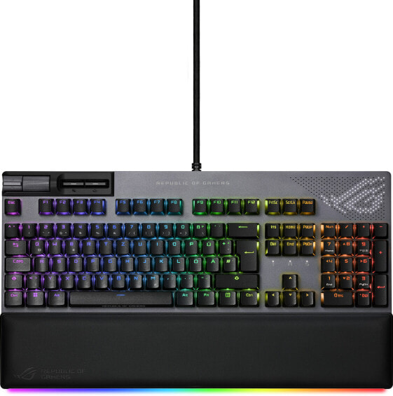 ASUS ROG Strix Flare II Animate - Full-size (100%) - USB - Mechanical - QWERTZ - RGB LED - Black