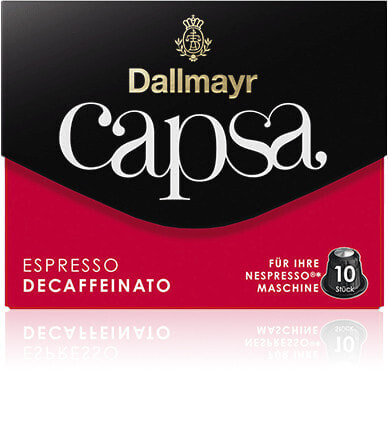 Кофе в капсулах Alois Dallmayr KG Capsa Espresso Decaffeinato - Кофе в капсулах Nespresso - Черный, Красный - 10 шт.