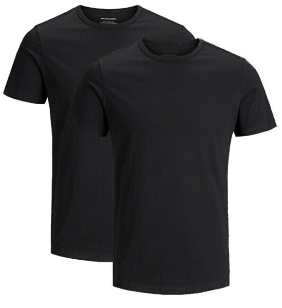 Mens Basic Crew Neck Tee Ss 2 pack Noos Black