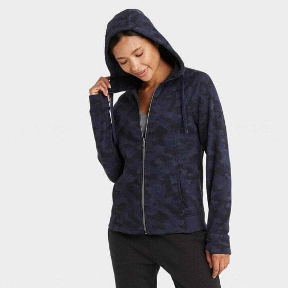 Women's Cotton Fleece Zip Front Sweatshirt - All in Motion™ size XS