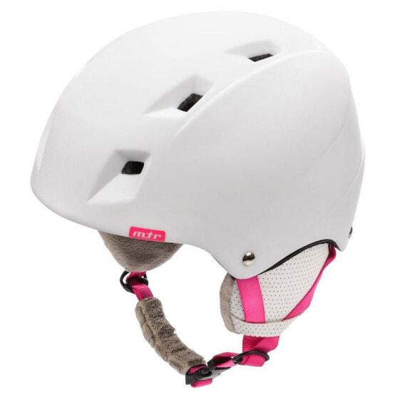 Шлем для сноуборда метеор Kiona белый / розовый