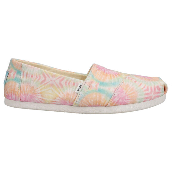 TOMS Alpargata Tie Dye Slip On Womens Multi, Pink, White Flats Casual 10017813T