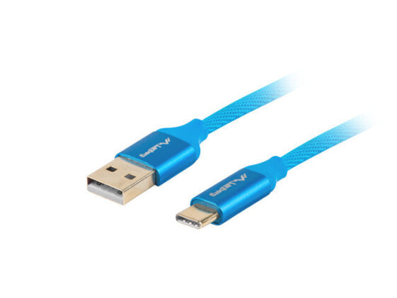 Lanberg CA-USBO-22CU-0010-BL, 1 m, USB C, USB A, USB 2.0, 480 Mbit/s, Blue