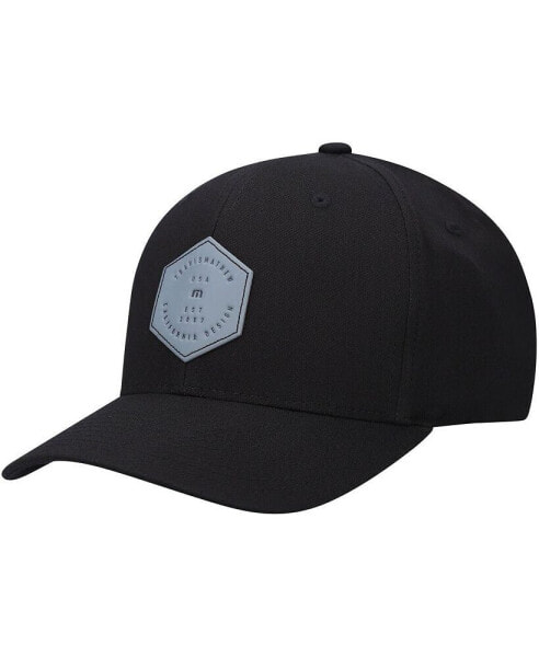 Головной убор для мужчин TRAVIS MATHEW Travismathew Black Dopp Tri-Blend Flex Hat