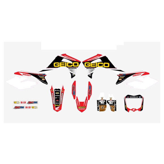 Графический комплект DCOR VISUALS для Honda CRF 250 и CRF 450 (2013-2014) Гейко Тим Хонда