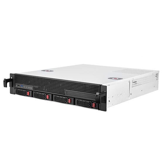 SilverStone RM21-304 - Rack - Server - White - micro ATX - Mini-ITX - Metal - 2U