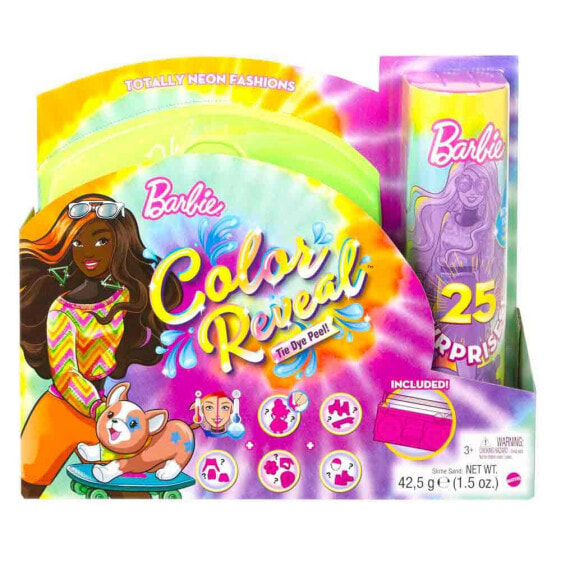 BARBIE Reveal Color Set Of Gift Neon Tie-Dye Assorted Colors Doll