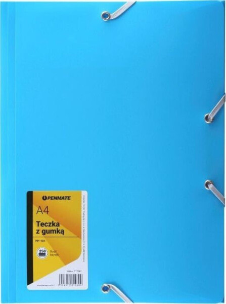Файл учебный Penmate Teczka с резинкой A4 PP-101, синий