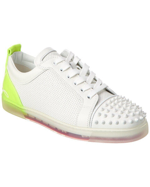 Christian Louboutin Fun Louis Junior Spikes Leather Sneaker Men's White 42