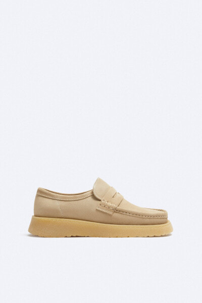 Clarks® x zara leather loafers