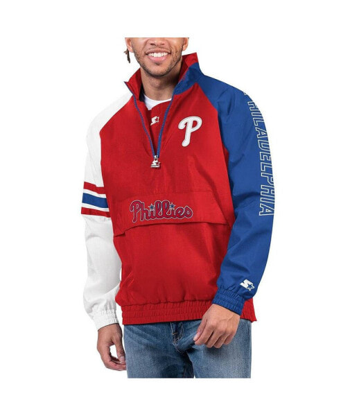 Куртка-полуторка Starter Мужская красная с королевскими рукавами Philadelphia Phillies Elite