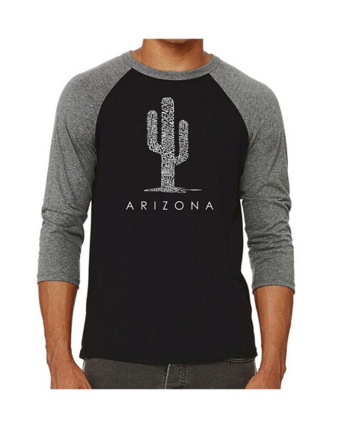 Arizona Cities Men's Raglan Word Art T-shirt