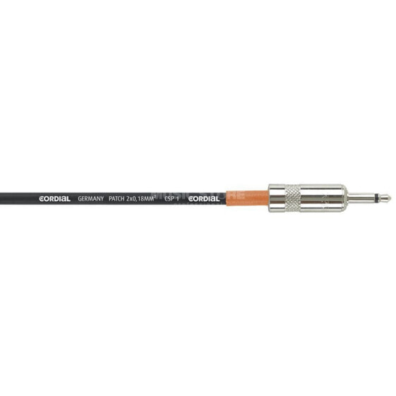 Cordial CPI 0.6 ZZ Patch Cable [3.5mm Jack] 600mm (Black/Orange)