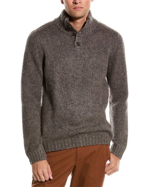 Autumn Cashmere Raglan Wool & Cashmere-Blend Mock Sweater Men's Brown M