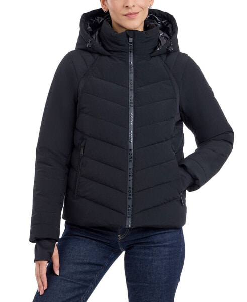 Women's Logo Hooded Puffer Coat