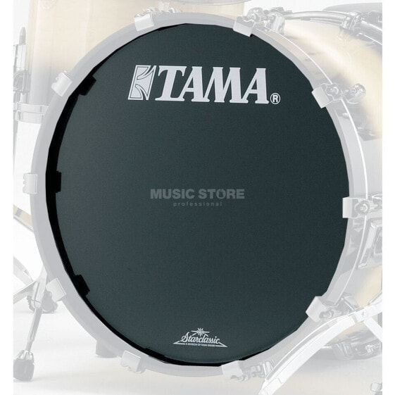 Tama Bass Drum Front Head BK18BMTT, 18", black, Starclassic logo