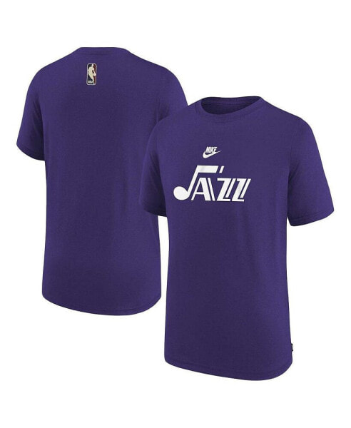 Футболка для малышей Nike Utah Jazz 2023/24 Классическая фиолетовая Аутентичная Предматчевая стрельба