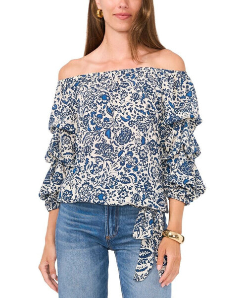 Women's Off-The-Shoulder Floral-Print Top