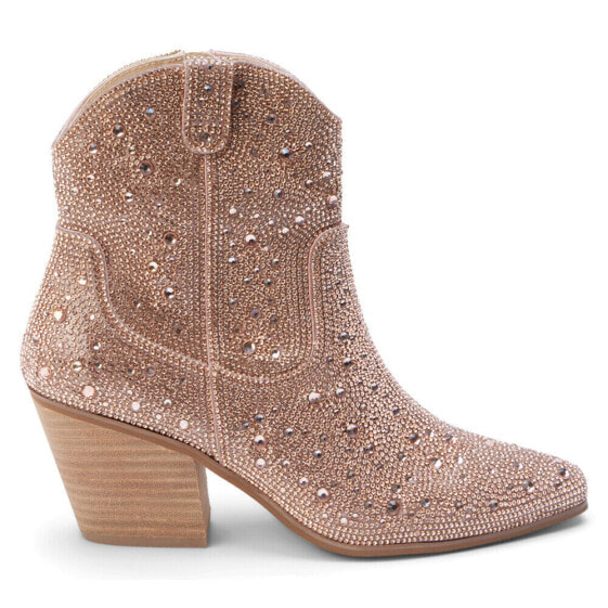 Matisse Harlow Rhinestone Cowboy Booties Womens Pink Casual Boots HARLOW-629