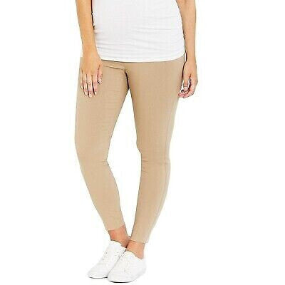 The Maia Secret Fit Belly Skinny Ankle Maternity Pants - Khaki, Size: Small |