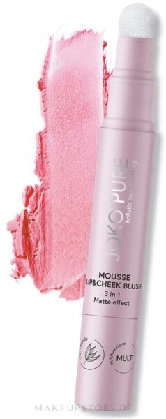 Cremefarbenes Rouge - Joko Pure Mousse Lip & Cheek Blush 3 In 1 02