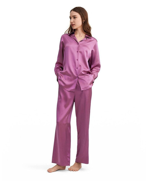 Women's Viola Over Silk Pajama Set