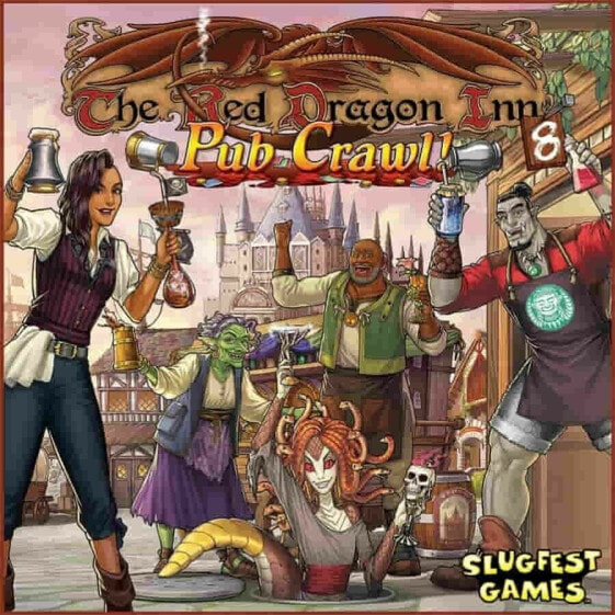 Red Dragon Inn 8 Pub Crawl Set Board Game by Slugfest Games Sealed