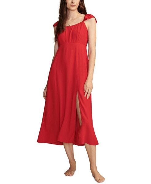 Women's Flutter-Sleeve Midi House Dress