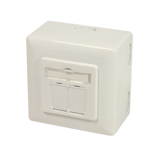 LogiLink NP0006A - 2 x RJ-45 - White - Acrylonitrile butadiene styrene (ABS) - Metal - RoHS - 125 V - 1.5 A