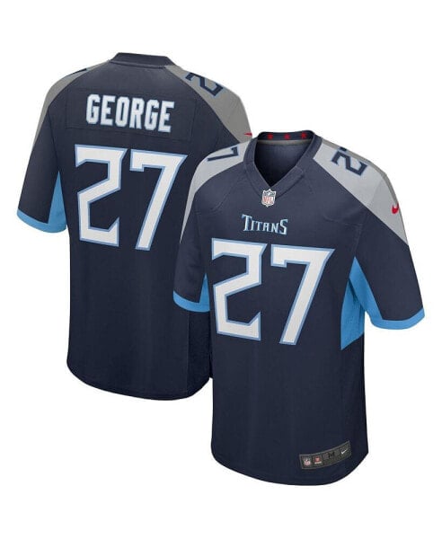 Men's Eddie George Navy Tennessee Titans Game Retired Player Jersey