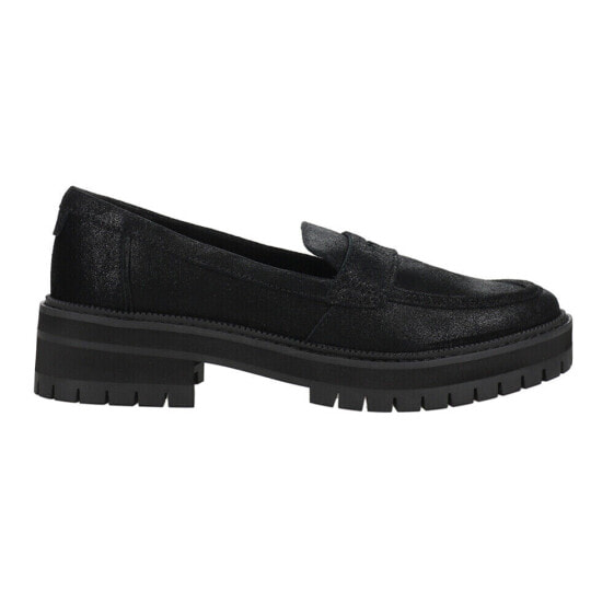 TOMS Cara Lug Sole Loafers Womens Black 10021344T-001