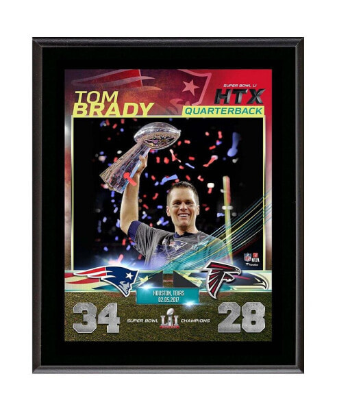 Tom Brady New England Patriots 10.5" x 13" Super Bowl LI Champions Sublimated Plaque