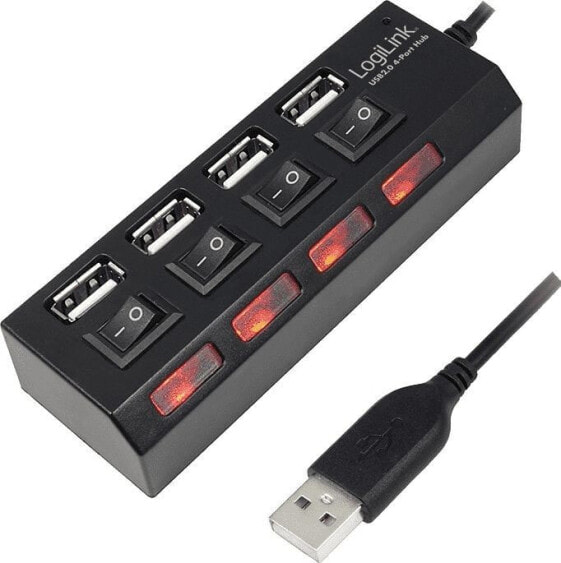 USB-концентратор USB LogiLink 4x USB-A 2.0 (UA0128)