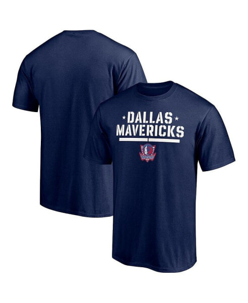 Men's Navy Dallas Mavericks Hoops For Troops Trained T-Shirt