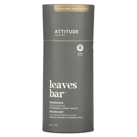 Leaves Bar Deodorant, Peppermint & Sweet Orange, 3 oz (85 g)