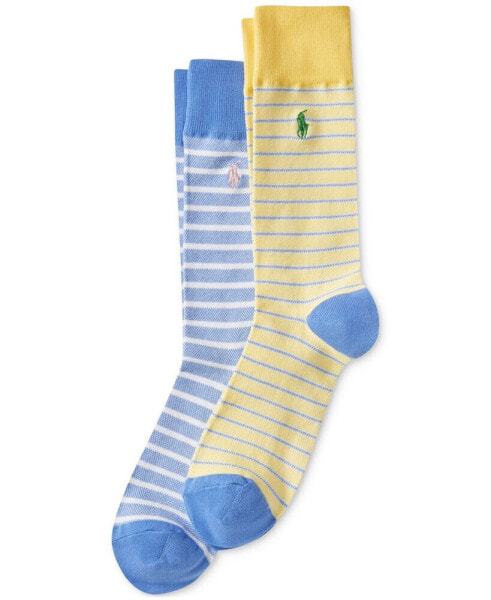 Men's 2-Pk. Oxford Striped Slack Socks