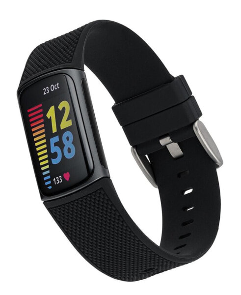 Ремешок для часов WITHit черный тканевый силиконовый для Fitbit Charge 5 и 6