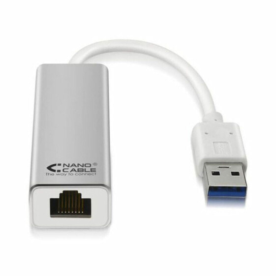 Жесткий сетевой кабель UTP кат. 6 NANOCABLE USB 3.0/RJ-45, 0.15m